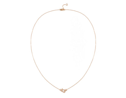 FLD-7B0191 Small diamond horseshoe chain pendant necklace