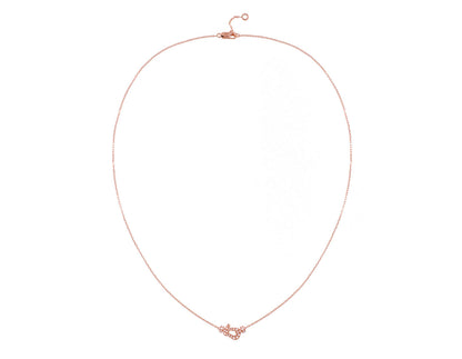 FLD-7B0191 Small diamond horseshoe chain pendant necklace