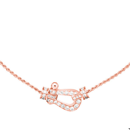 FLD-7B0233 medium size guest version fully studded bolt chain pendant necklace