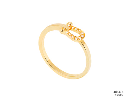 FLD-4B0440 small half diamond ring