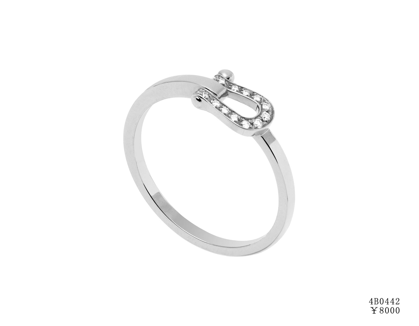 FLD-4B0440 small half diamond ring