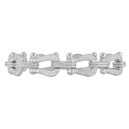 FLD-6J0169, diamond-encrusted, large horseshoe style