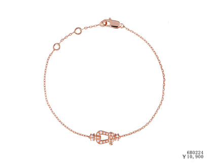 FLD-6B0223 small full diamond horseshoe bracelet customer version