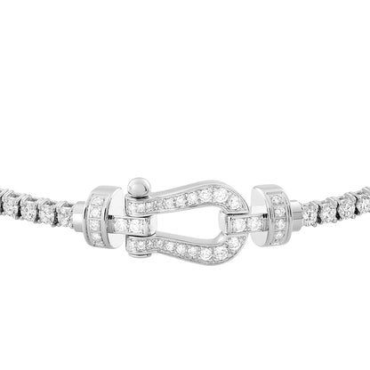 FLD-0B0077-6J0173 medium full diamond chain horseshoe bracelet guest version
