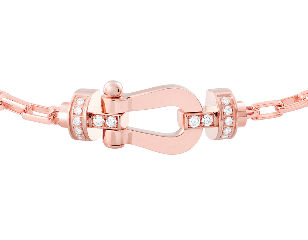 FLD-0B0073-6B0431 Half Diamond Medium Horseshoe Bracelet Customer Version