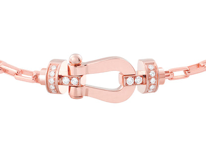 FLD-0B0073-6B0431 Half Diamond Medium Horseshoe Bracelet Customer Version
