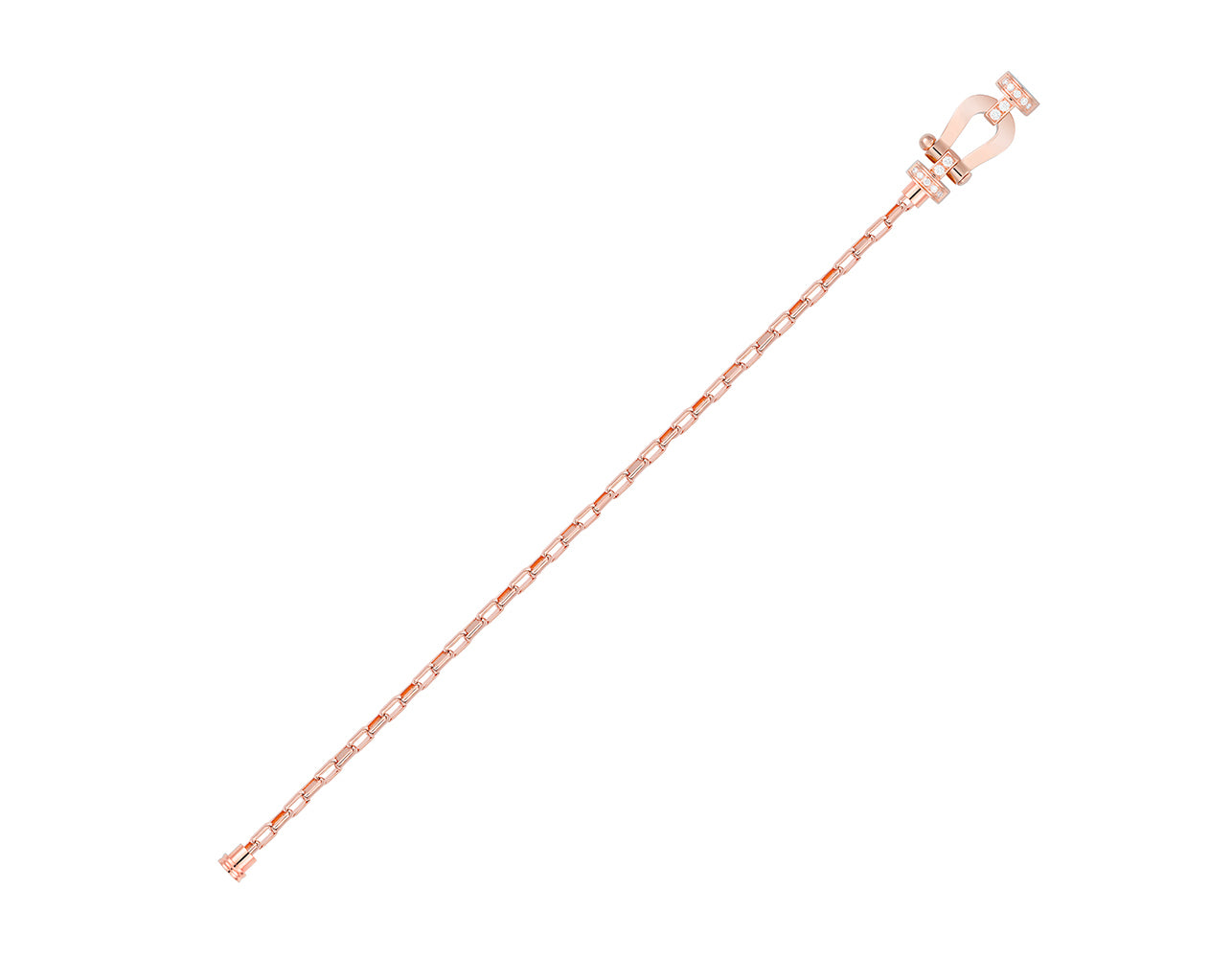FLD-0B0073-6B0431 Half Diamond Medium Horseshoe Bracelet Customer Version
