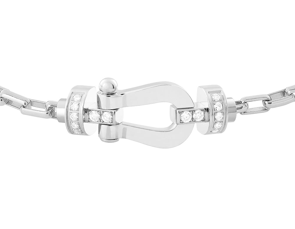 FLD-0B0073-6B0431 Half Diamond Medium Horseshoe Bracelet Customer Version