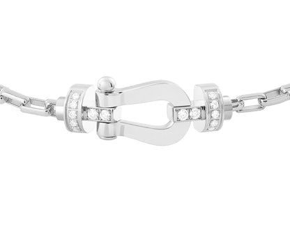 FLD-0B0073-6B0431 Half Diamond Medium Horseshoe Bracelet Customer Version
