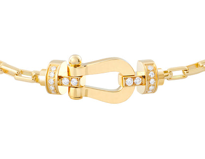 FLD-0B0073-6B0431 Half Diamond Medium Horseshoe Bracelet Customer Version