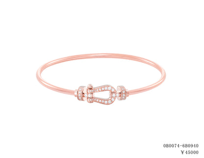 FLD-0B0077-6B0941 medium hollow tube full diamond bracelet