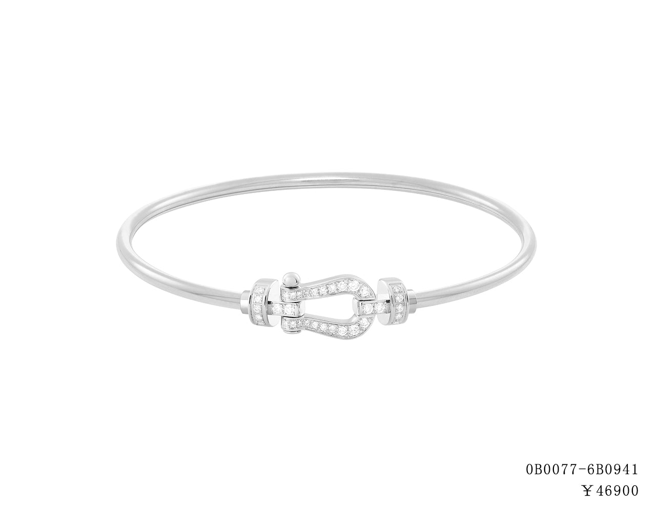 FLD-0B0077-6B0941 medium hollow tube full diamond bracelet