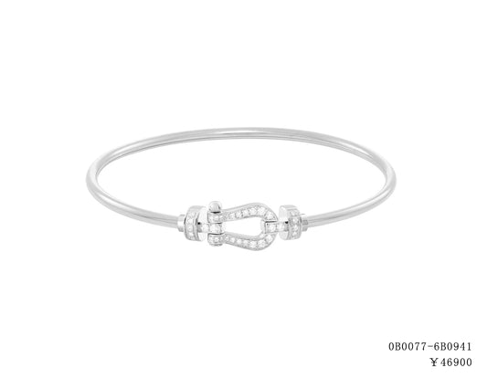 FLD-0B0077-6B0941 medium hollow tube full diamond bracelet