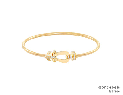 FLD-0B0073-6B0940 medium half diamond hollow tube bracelet