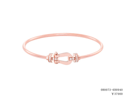 FLD-0B0073-6B0940 medium half diamond hollow tube bracelet