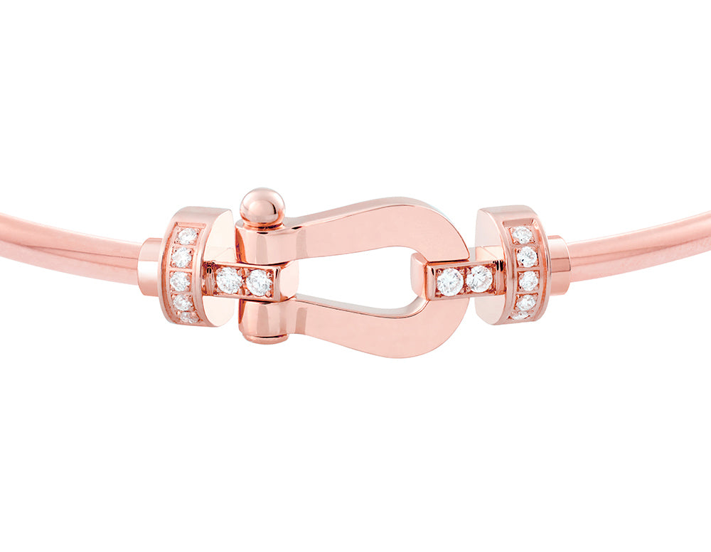 FLD-0B0073-6B0940 medium half diamond hollow tube bracelet