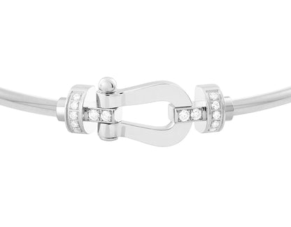 FLD-0B0073-6B0940 medium half diamond hollow tube bracelet