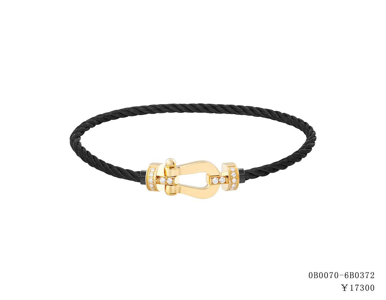FLD-0B0073-6B0319 Horseshoe Half Diamond Medium Bracelet Customer Version