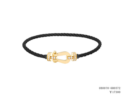 FLD-0B0073-6B0319 Horseshoe Half Diamond Medium Bracelet Customer Version