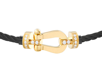 FLD-0B0073-6B0319 Horseshoe Half Diamond Medium Bracelet Customer Version