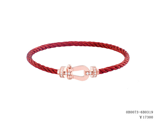 FLD-0B0073-6B0319 Horseshoe Half Diamond Medium Bracelet Customer Version
