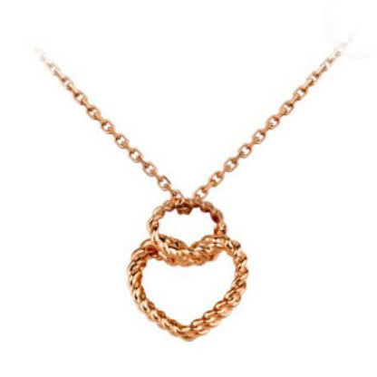 KDY-B7224500 Hollow twisted rope heart-shaped pendant