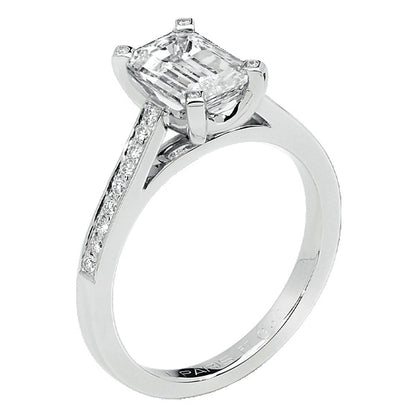 SM-081440 Diamond-Inlaid Four-Prong Stone-Inlaid Straight Arm