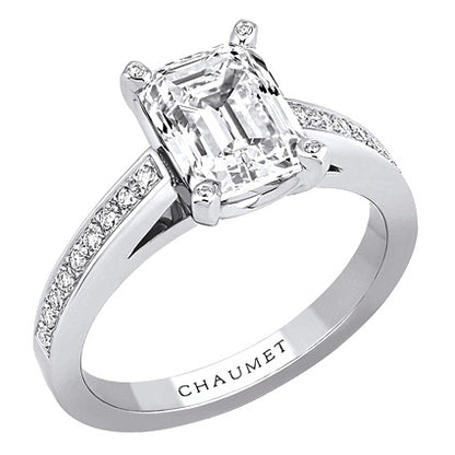 SM-081440 Diamond-Inlaid Four-Prong Stone-Inlaid Straight Arm