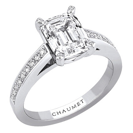 SM-081440 Diamond-Inlaid Four-Prong Stone-Inlaid Straight Arm