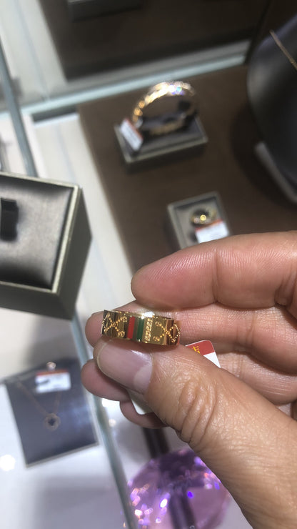 GC-315721 Wide Flat Double G Ring