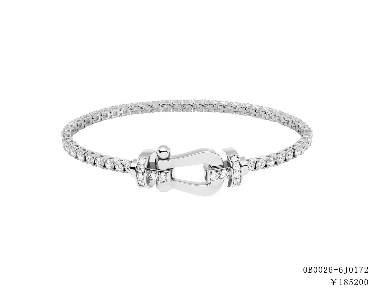 FLD-0B0026-6J0172 Half diamond large horseshoe diamond chain bracelet guest version