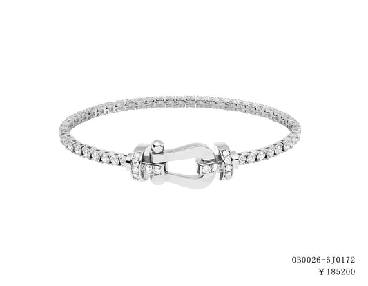 FLD-0B0026-6J0172 Half diamond large horseshoe diamond chain bracelet guest version