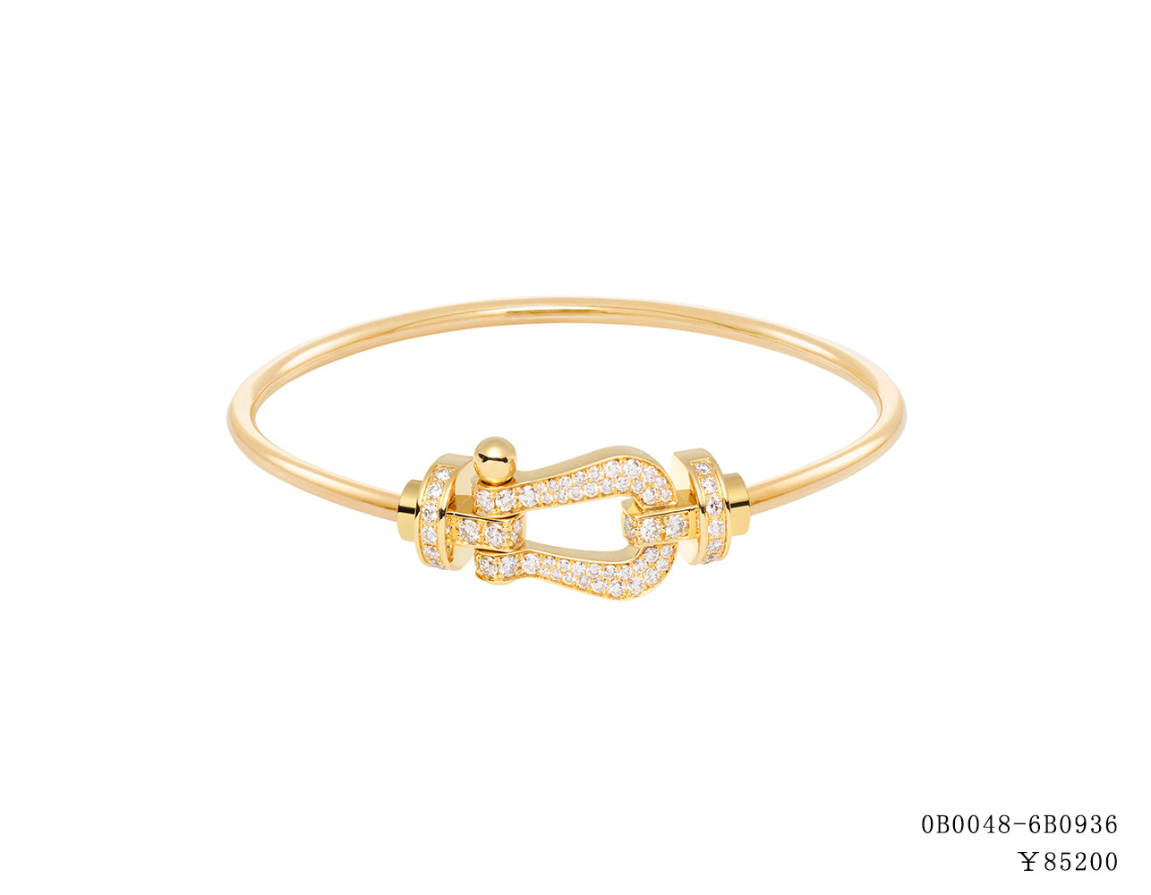 FLD-0B0050-6B0938 gold inlaid large hollow tube bracelet