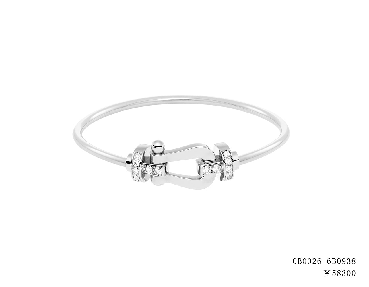 FLD-0B0030-6B0937 semi-embellished large hollow tube bracelet