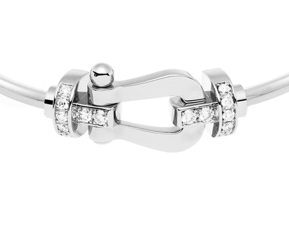 FLD-0B0030-6B0937 semi-embellished large hollow tube bracelet