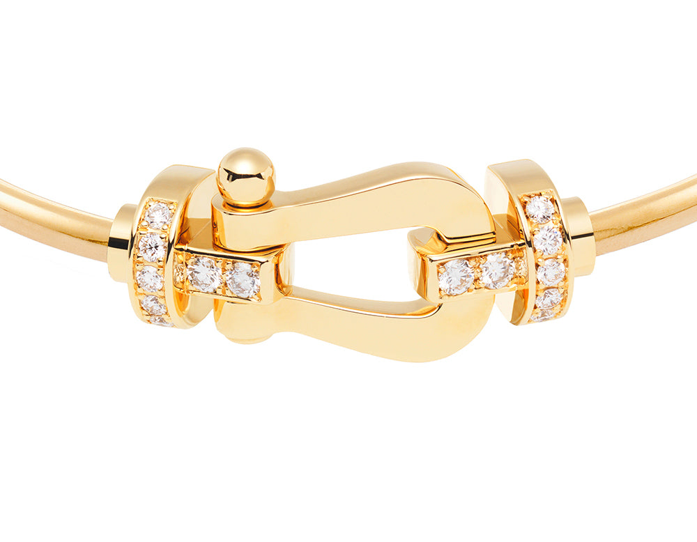 FLD-0B0030-6B0937 semi-embellished large hollow tube bracelet