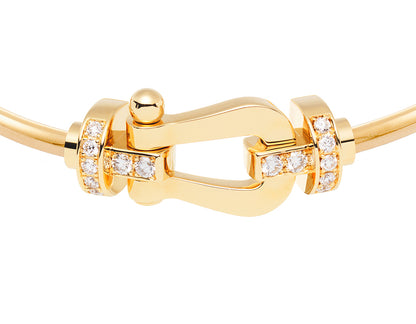 FLD-0B0030-6B0937 semi-embellished large hollow tube bracelet