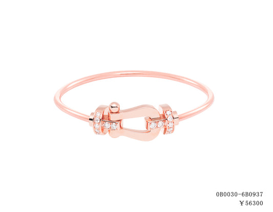 FLD-0B0030-6B0937 semi-embellished large hollow tube bracelet