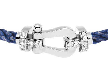 FLD-0B0026-6B0117 half diamond large bolt bracelet