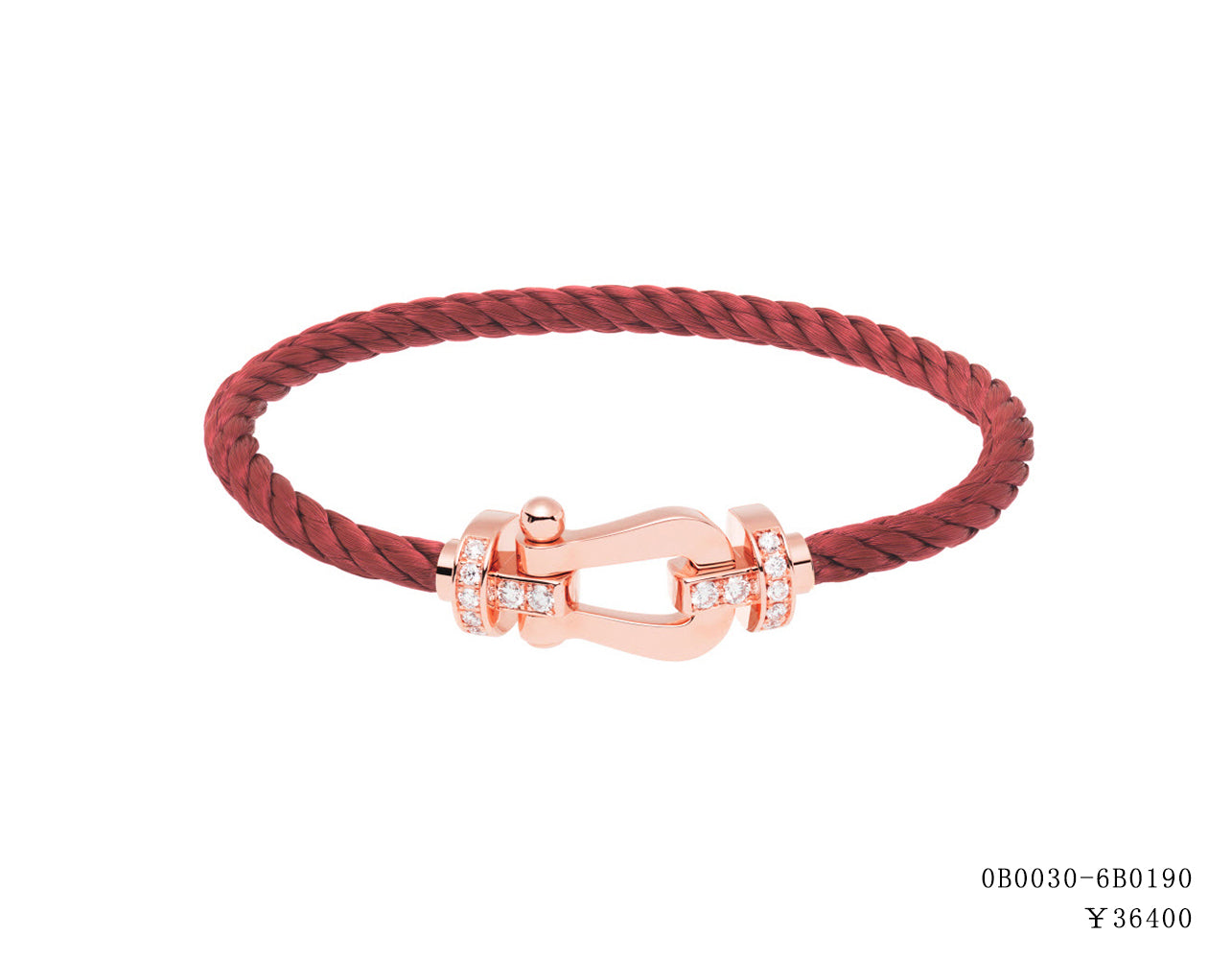 FLD-0B0026-6B0117 half diamond large bolt bracelet