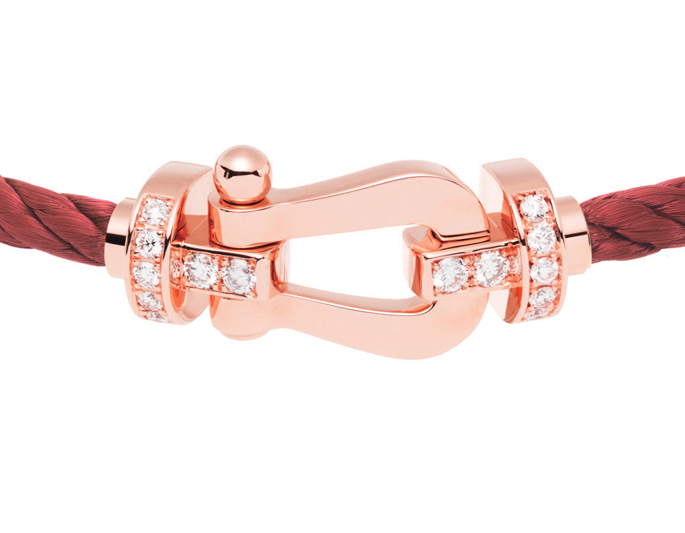 FLD-0B0026-6B0117 half diamond large bolt bracelet