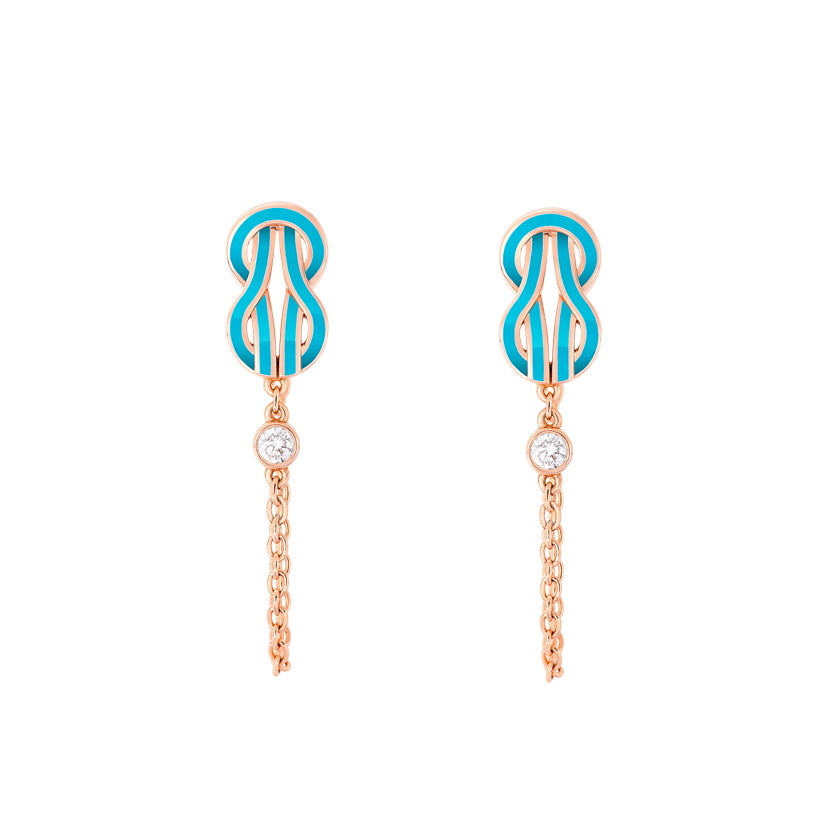 FLD-8B0307 twisted rope glue earrings