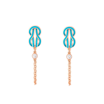 FLD-8B0307 twisted rope glue earrings