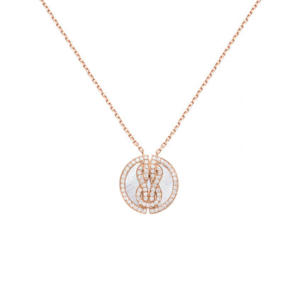 FLD-7B0268 Twisted Rope Round Tie Chain Pendant