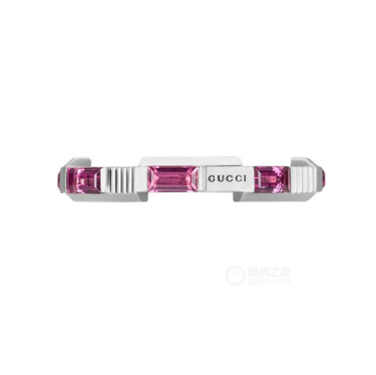 GC-662256宽3mm条纹半钻异形梯臂戒指