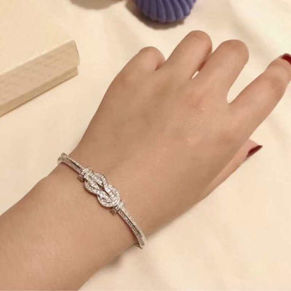 FLD-743414 hemp rope diamond bracelet