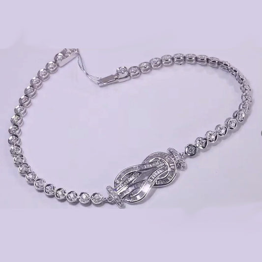 FLD-48213 twisted 8-shaped ladder square bracelet