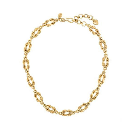 FLD-twisted rope buckle necklace