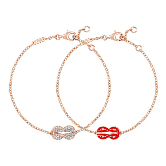 FLD-6B1019 8-figure twisted rope bracelet with one side full of agate and one side full of diamonds