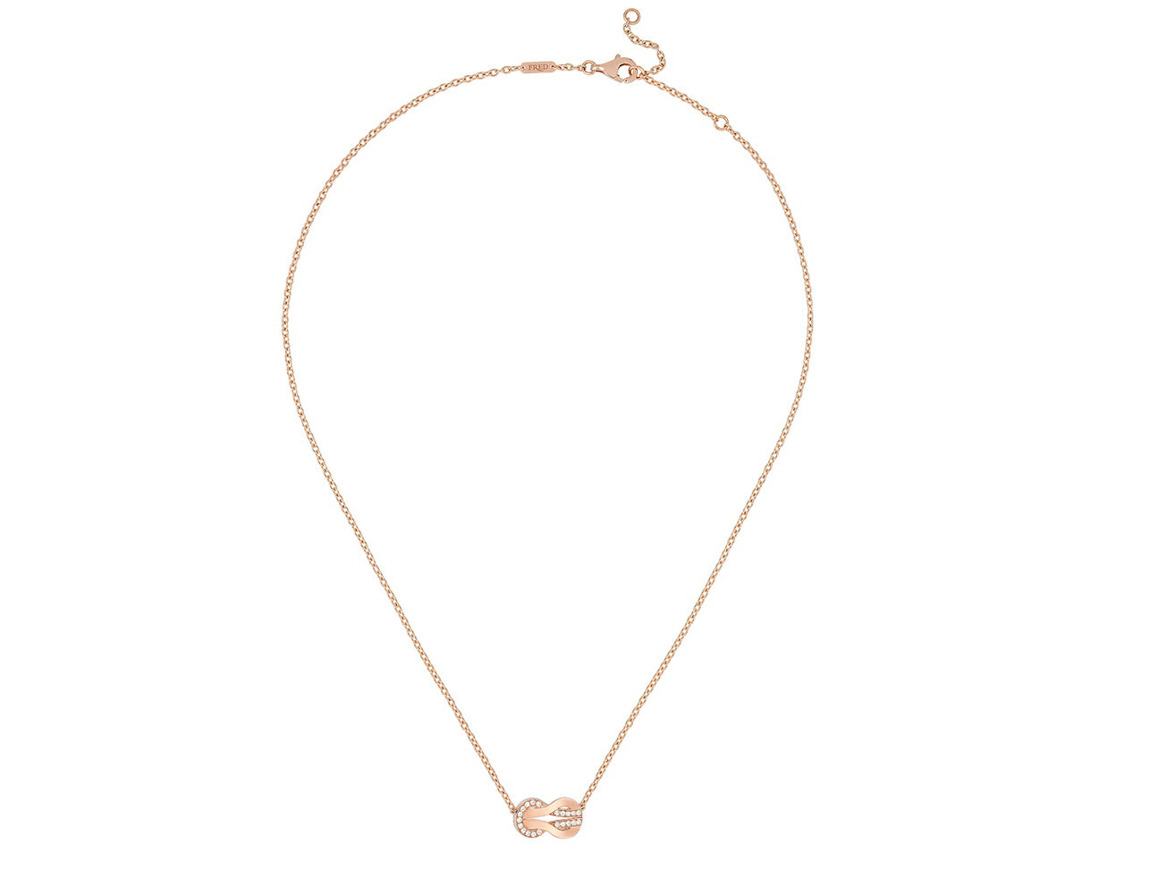 FLD-7B0221 Twisted Rope Half Diamond Medium Tie Chain Pendant